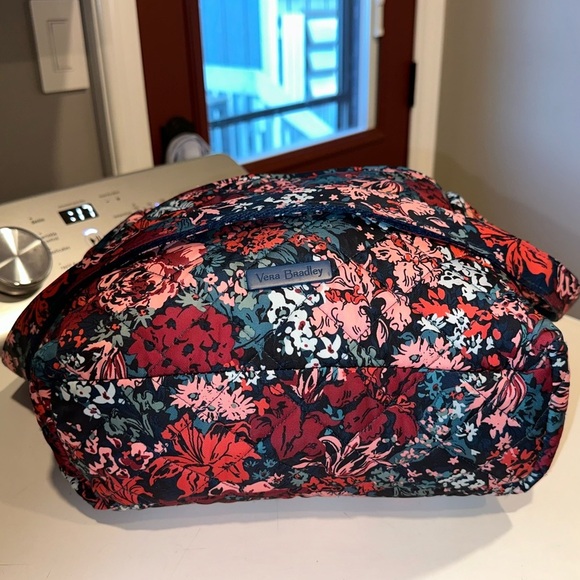 Vera Bradley Cabbage Rose Cabernet Multi-Strap Shoulder Bag in Performance Twill - Picture 6 of 10